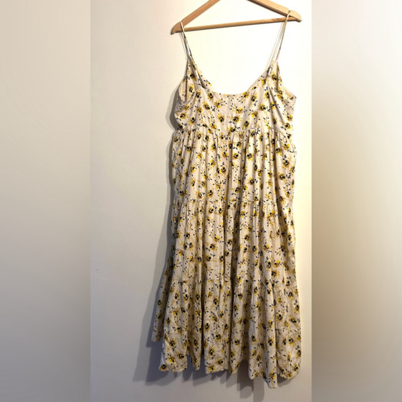 Anthropologie dRA Los Angeles Floral, yellow Dress midi - Picture 8 of 10